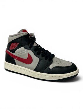 Women’s Air Jordan 1 Mid - College Grey / Gym Red - Size 5